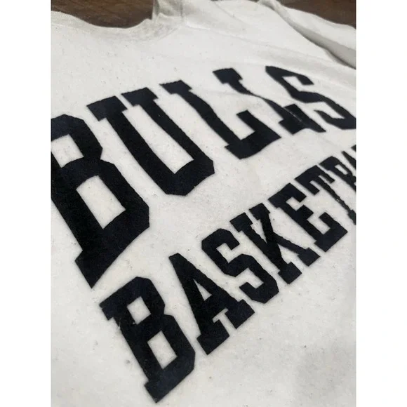 Vintage 80s 90s Chicago Bulls Reversible Crewneck Sweatshirt Grey‎ XL Gribble - Picture 6 of 9